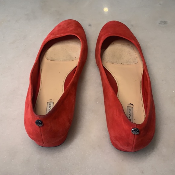 Alex Marie Red Suede Flats - Picture 2 of 8